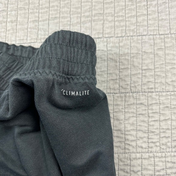 Adidas Sweatpants Men Large Black Open Hem Basketball Workout Gym Sportswear - Picture 6 of 12